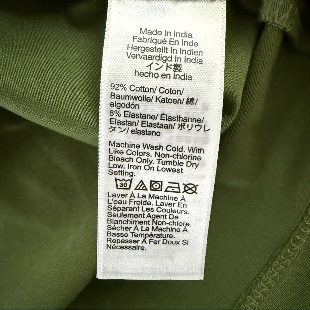 J Crew Mock Neck Tank in Olive Green Large Bodycon - Picture 3 of 5